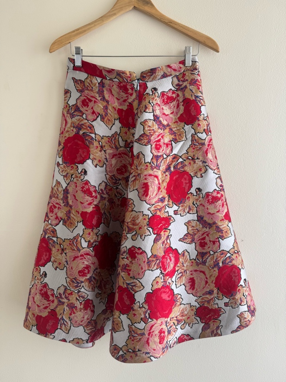 Rachel Antonoff Red Floral Midi Skirt sz 4